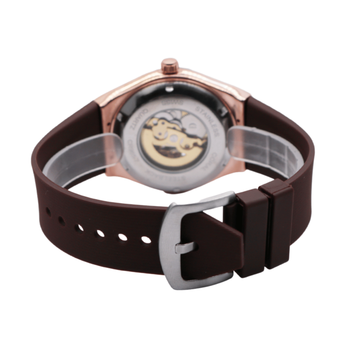Coral (965-7) – Premium Quality Swiss Quartz Automatic Watch For Men | Silicone Rubber Strap | With Color Variations - Image 3