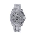 Coral (1030) – Premium Quality Swiss Quartz Analog Diamond Watch For Men With Date Function | Diamond Dial & Strap | Stainless Steel | With Color Variations - Image 2