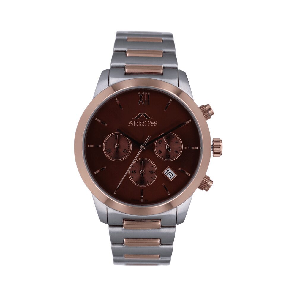 5 Arrow (5915) – Luxury Swiss Quartz Analog Watch For Men With Date Function | Stainless Steel Strap | With Color Variations - Image 1