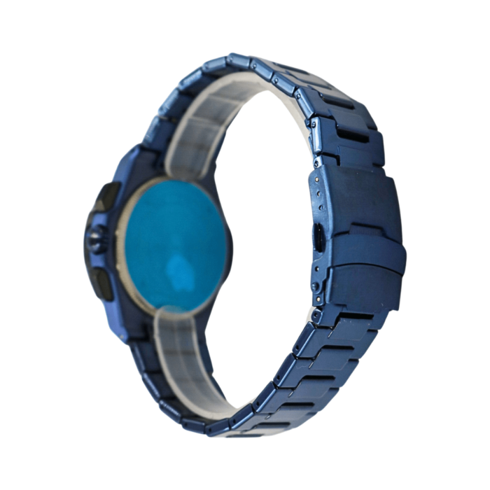 Coral (9118) – Premium Chronograph Fashion Watch For Men With Date Function | Stainless Steel Strap | 3 ATM Water Resistant | Colour Blue - Image 2