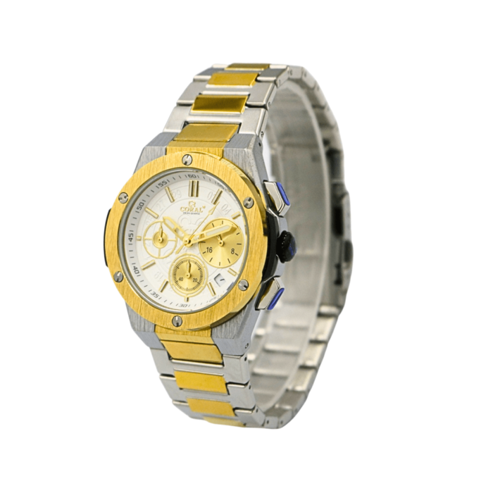 Coral Fashion Men's Watch Gold Silver