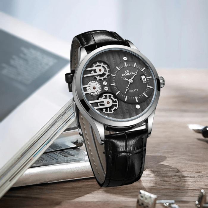 Coral Fashion Analog Watches, Leather Watches for Men