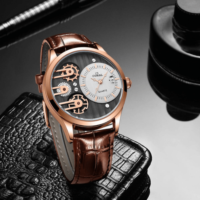 Coral Fashion Analog Watches, Leather Watches for Men