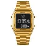 Coral Multifunctional, LED Digital Display, Stainless Steel, Luminous Electronic Watch For Men