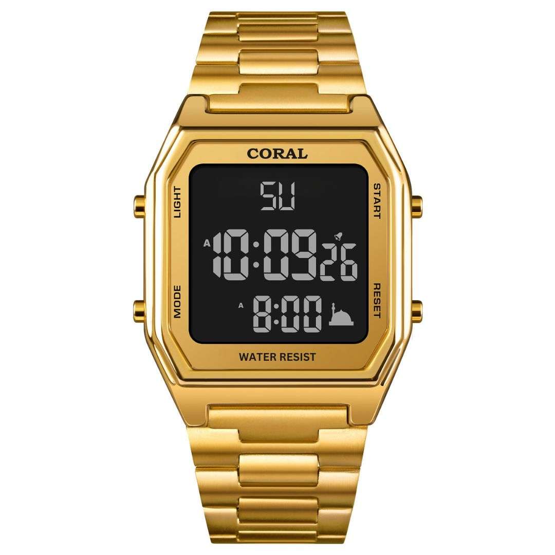 Mens gold digital online watch