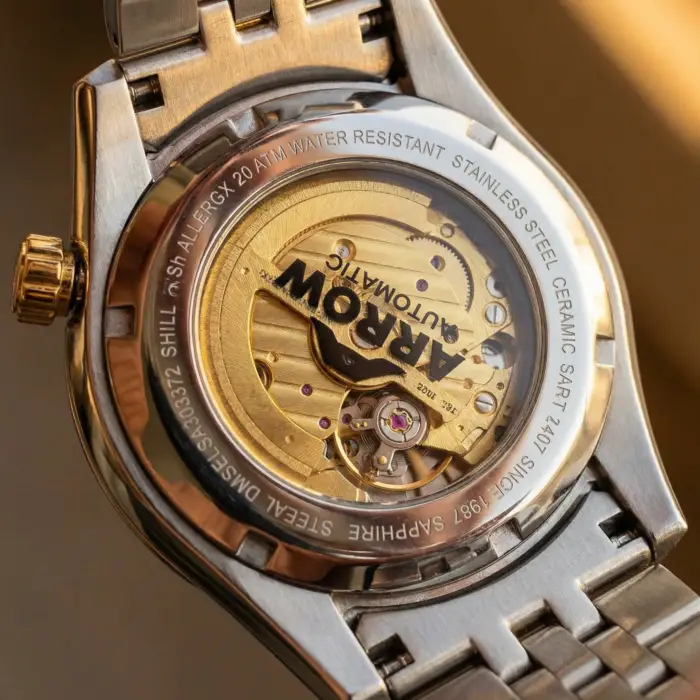 Arrow Automatic Premium Men's Watch, Luxury Men's Watch, High-Quality Stainless Steel, 200M Water Resistant, Japan Movement, Luxury Watch Dubai Men