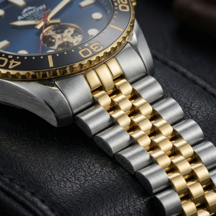Arrow Automatic Premium Men's Watch, Luxury Men's Watch, High-Quality Stainless Steel, 200M Water Resistant, Japan Movement, Luxury Watch Dubai Men