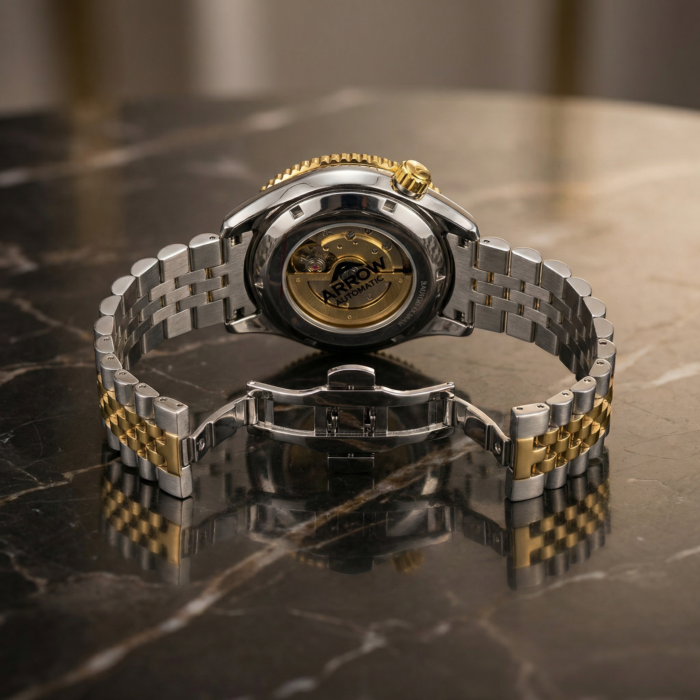 Arrow Automatic Premium Men's Watch, Luxury Men's Watch, High-Quality Stainless Steel, 200M Water Resistant, Japan Movement, Luxury Watch Dubai Men
