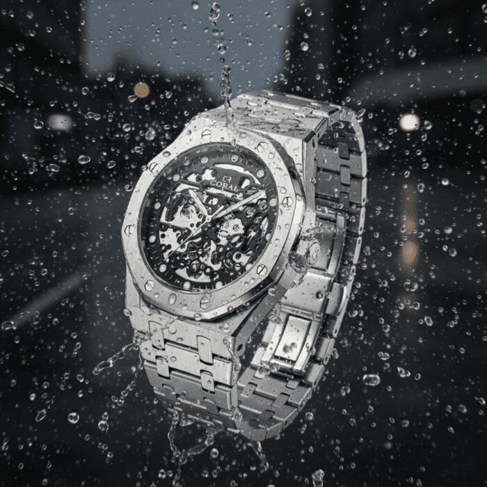 CORAL Automatic Premium Men’s Watch | Stainless Steel Case, Back & Bracelet | 30M Water-Resistant | 1-Year Warranty - Image 3