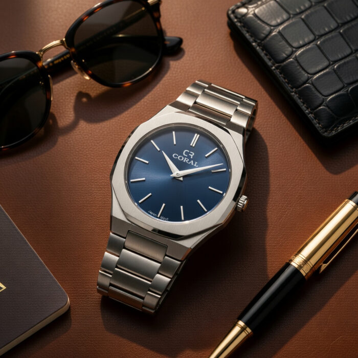 CORAL Premium Casual Men’s Watch – Stainless Steel Analog Watch with Japan Movement | 30M Water Resistant | 1-Year Warranty - Image 5